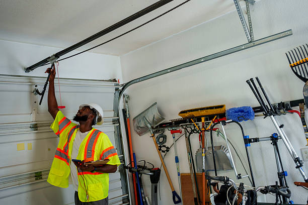 Professional Garage Door Panel Replacement technician working in Emerson, NJ